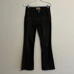 Size 26 Dear John Denim high raise flare black jeans